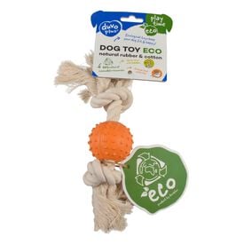 Duvoplus - Jouet Balle Eco Caoutchouc pour Chien - 27x5x5cm