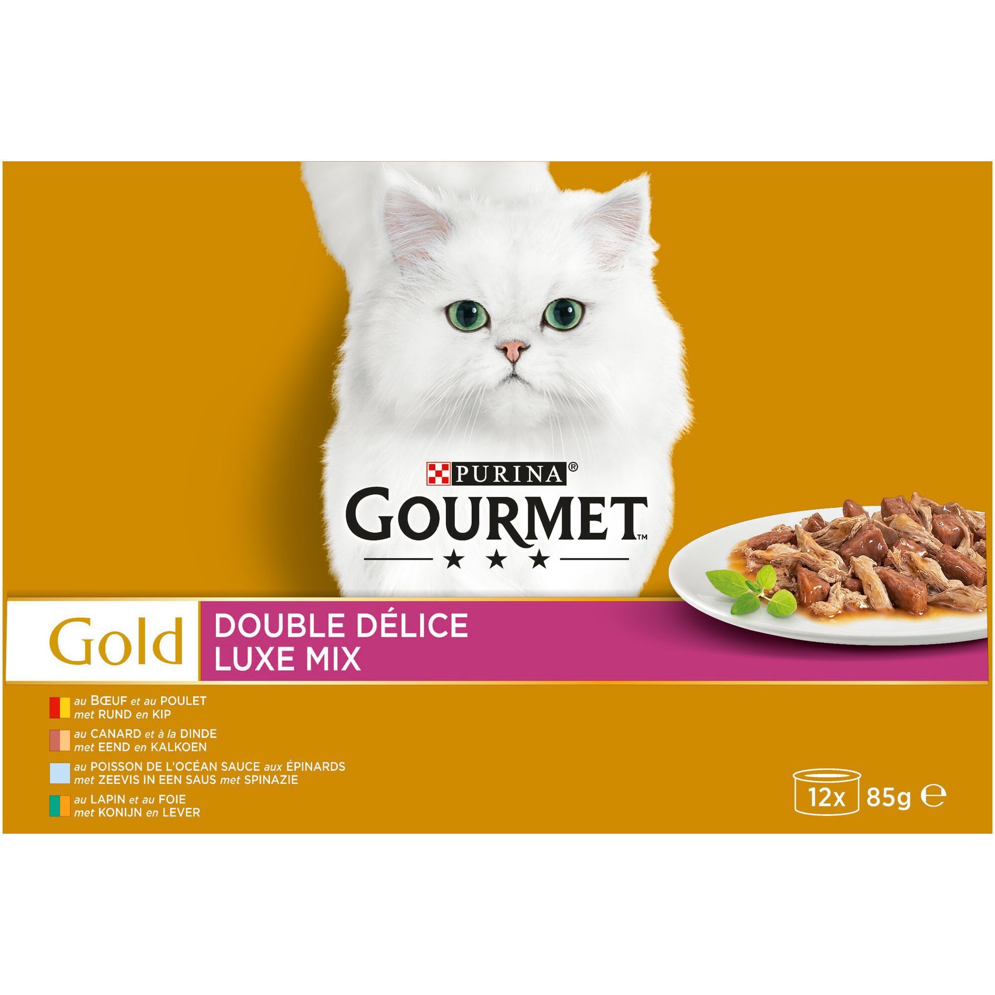 Gourmet - Bo&icirc;te Gold Double D&eacute;lice pour Chat - 12x85g Image num&eacute;ro 2