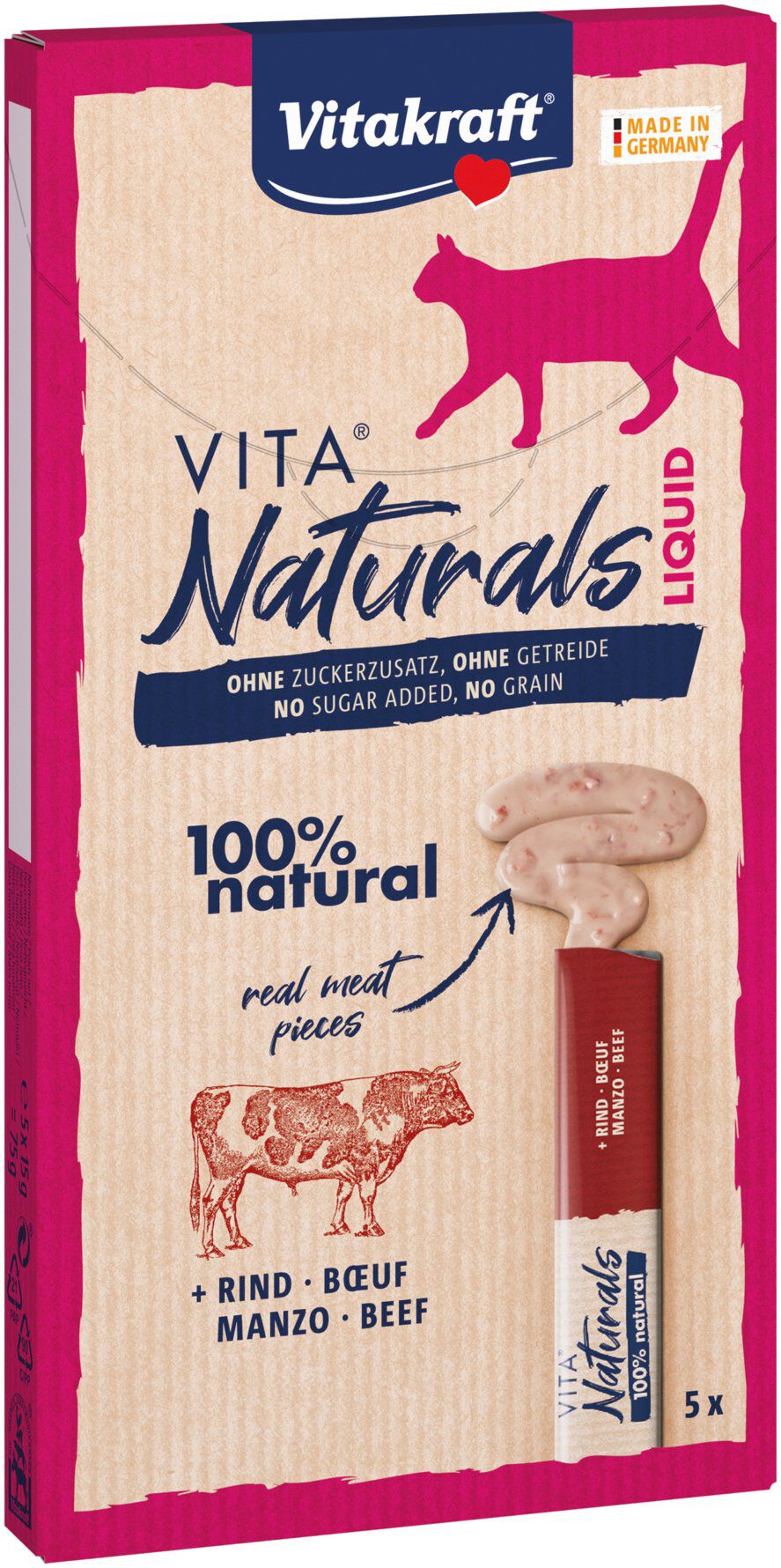 Vitakraft - Vita Naturals Liquid Boeuf - X5 Image num&eacute;ro 1