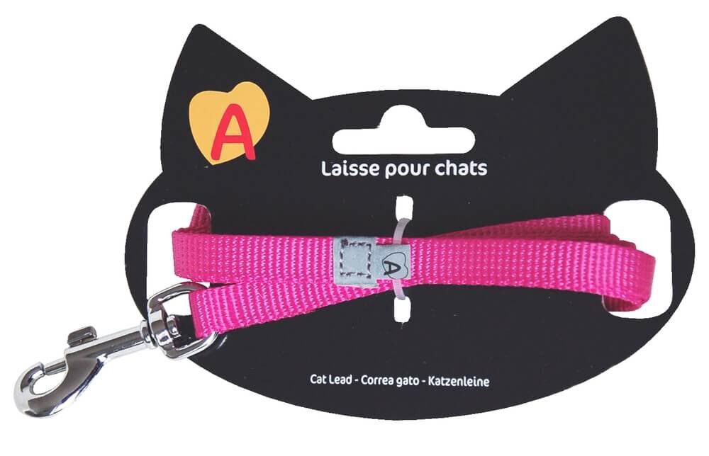 Animalis - Laisse Basic de 1,2m pour Chat - Fushia Image num&eacute;ro 1