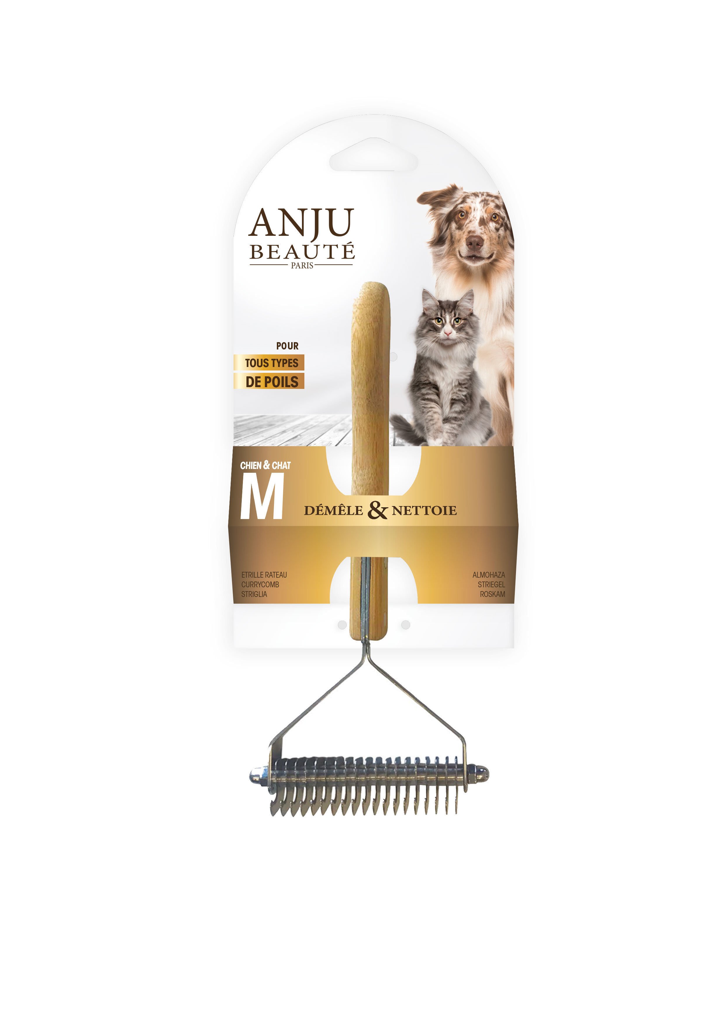 Anju Beaute - Etrille Rateau pour Chiens - M Image num&eacute;ro 1