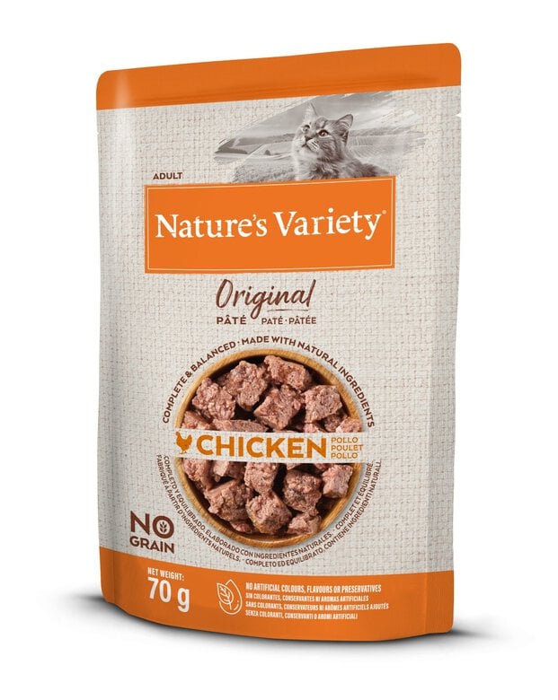 Nature's Variety - Pâtée Original au Poulet pour Chat - 70g Image numéro 1 Nature's Variety - Pâtée Original au Poulet pour Chat - 70g Image numéro 1