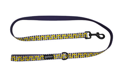 Gotoo - Laisse Banane Bleu Marron pour Chien - M