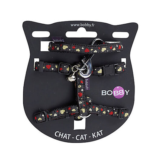 Bobby - Harnais + Laisse Lovely Noir pour Chats - XS image number null