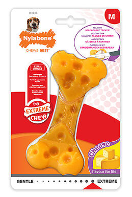 Nylabone - Jouet Os à Mâcher Extreme Chew au Fromage pour Chiens - M