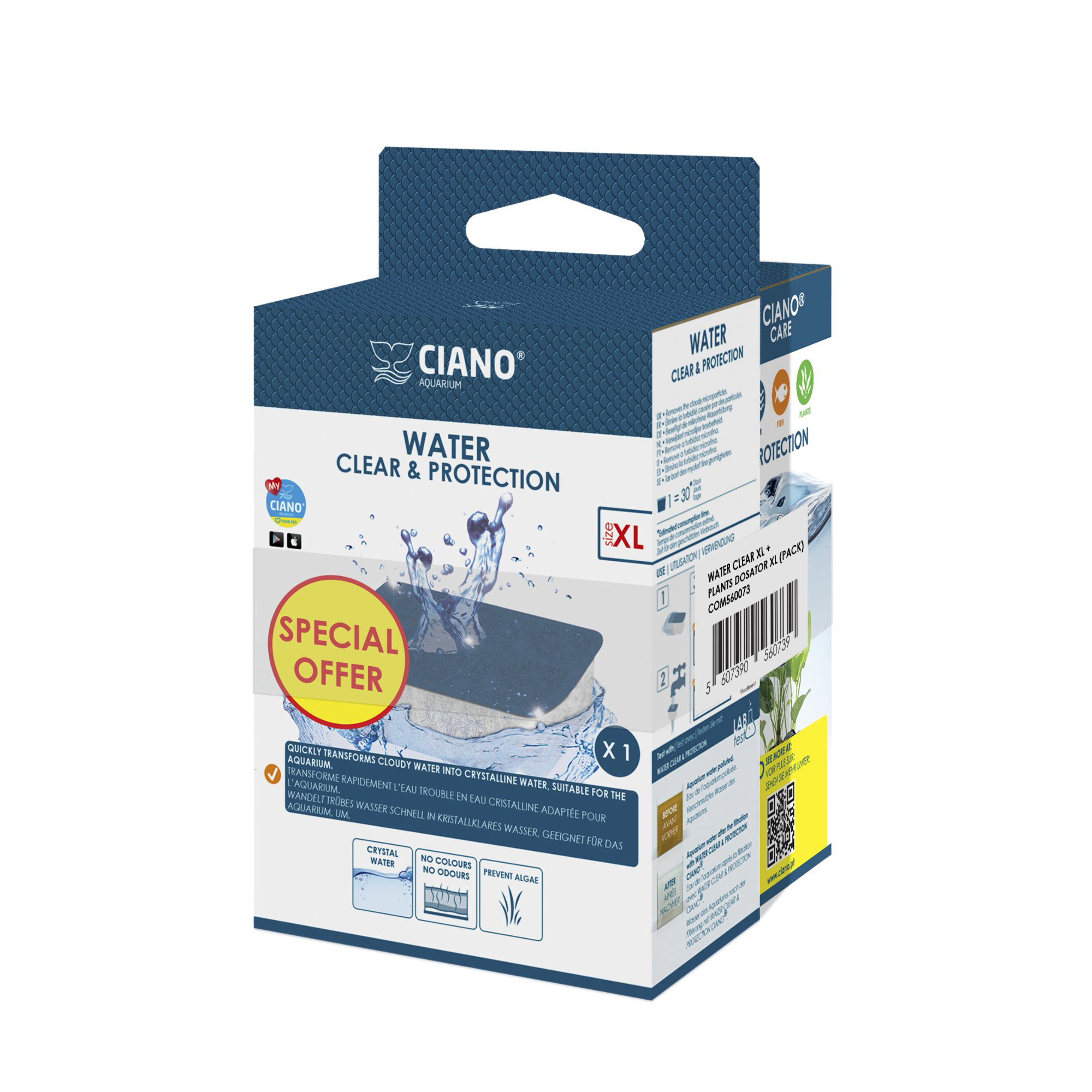 Ciano - Pack Cartouche Water Clear & Protection pour Aquarium - XL Image num&eacute;ro 1