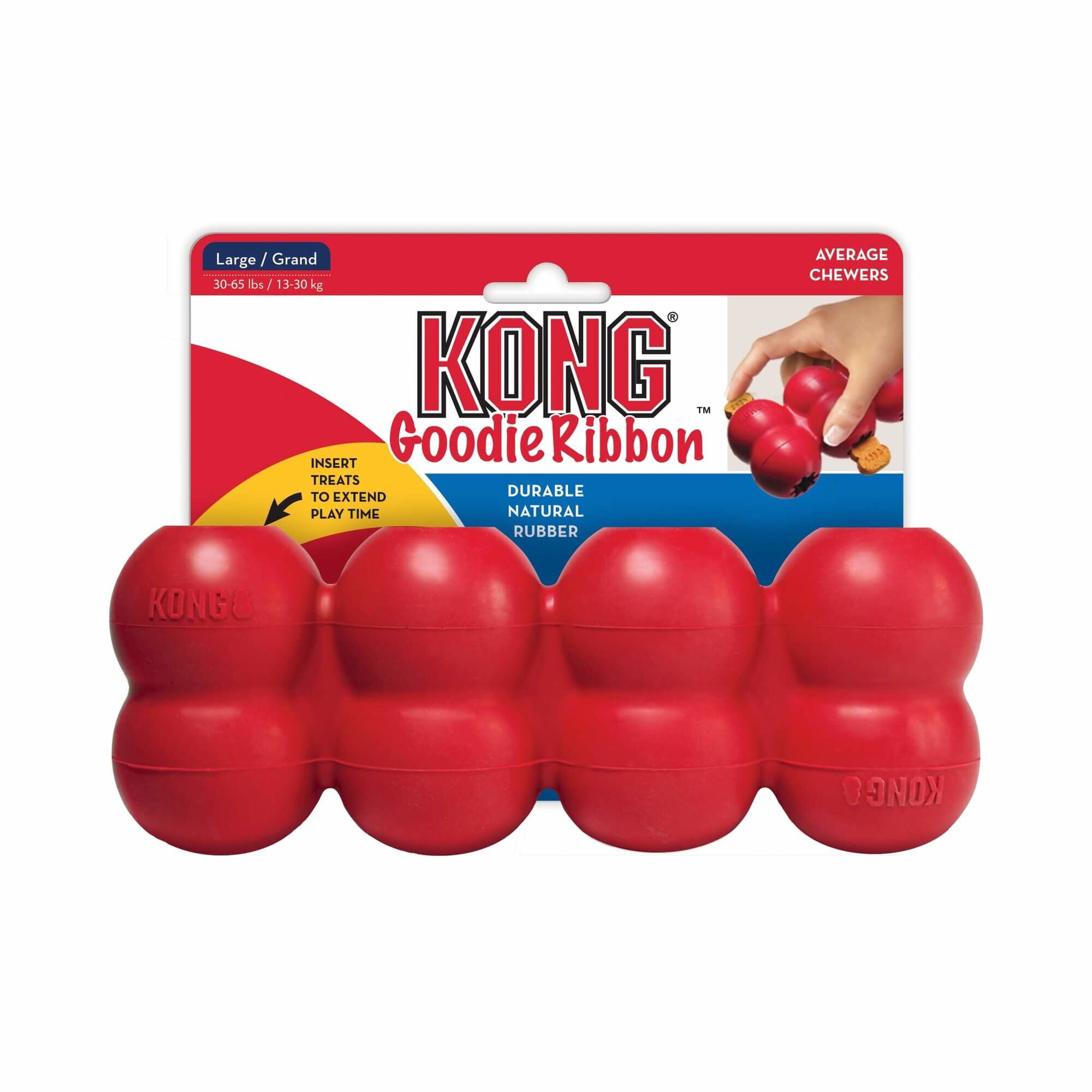 Kong - Jouet Caoutchouc 100% Naturel Goodie Ribbon pour Chien - M Image num&eacute;ro 1