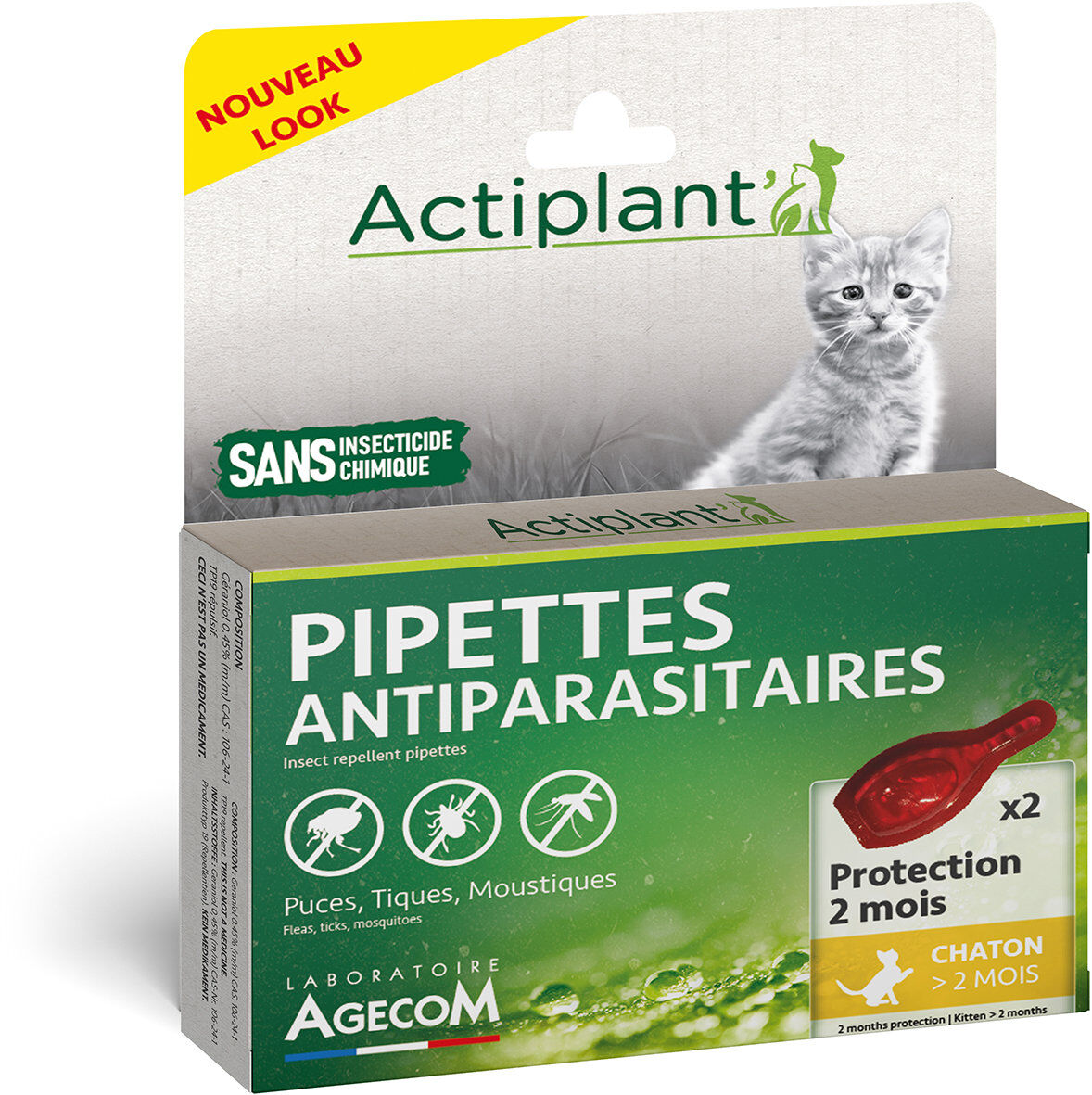 Essentiel - Pipettes Antiparasitaires Eco Spot pour Chaton - x2 Image num&eacute;ro 1