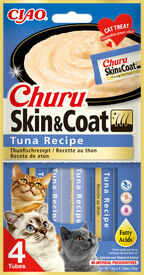 Inaba - Friandises Churu Skin&Coat Recette Thon pour Chats - 4x14g