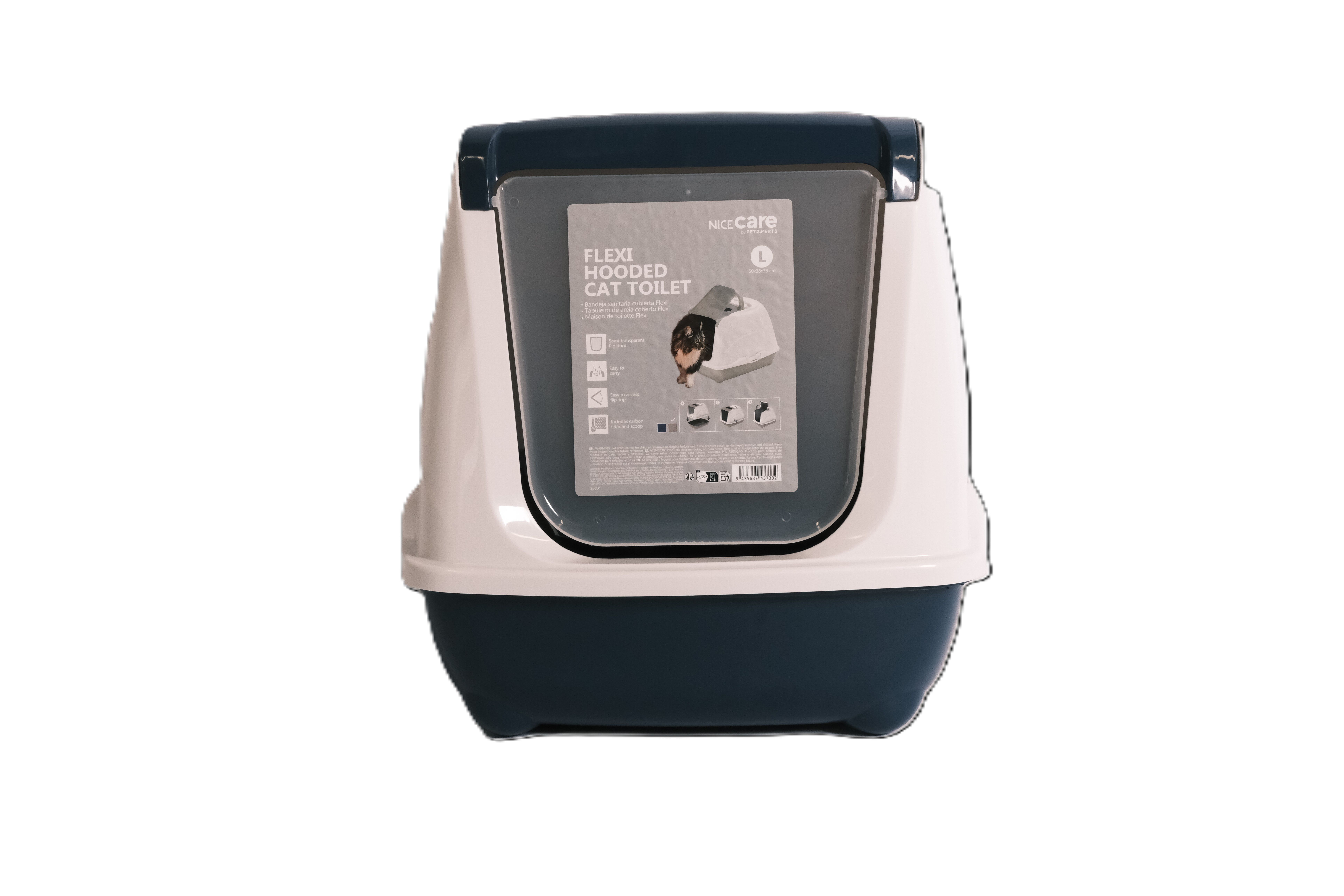 Nice Care - Maison de Toilette Flip pour Chats - Bleu Image num&eacute;ro 1