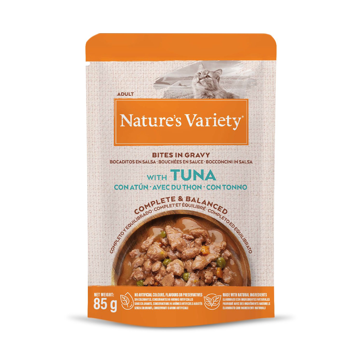 Nature's Variety - Bouch&eacute;es En Sauce Thon Pour Chats - 85g Image num&eacute;ro 1