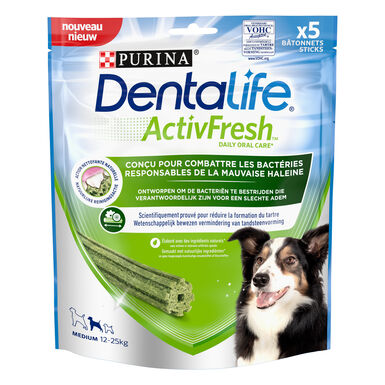 DENTALIFE - Friandises à mâcher ACTIVFRESH bucco-dentaire pour Chiens Moyens - 115g