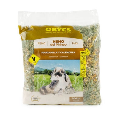 Orycs - Foin pour Rongeurs à la Camomille et Calendule - 500g