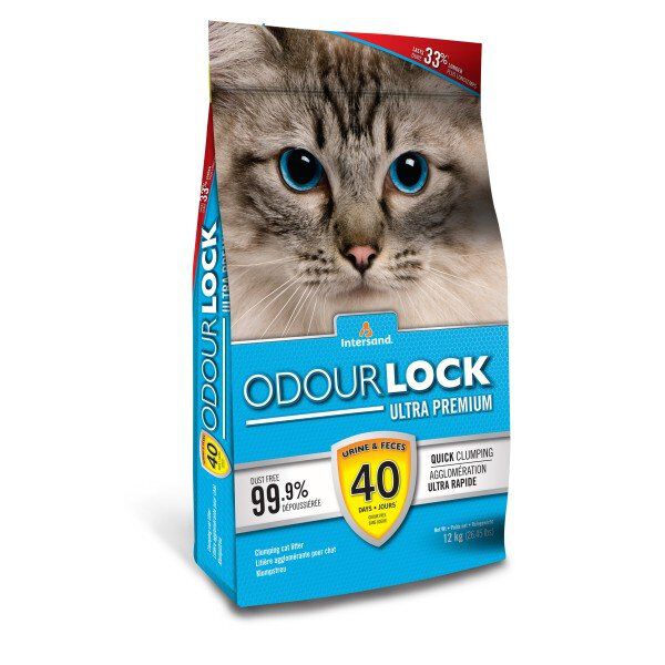 Intersand - Liti&egrave;re OdourLock Contr&ocirc;le d'Odeur de 40 Jours pour Chat - 12Kg Image num&eacute;ro 1