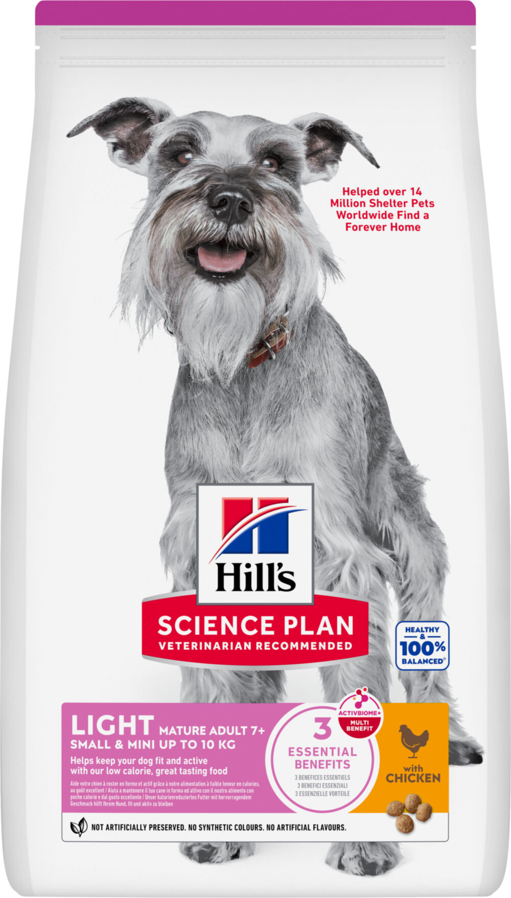 Hill's Science Plan - Mature Adult Light Small & Mini Croquettes Pour Petit Chien Ag&eacute; Poulet - 2,5kg Image num&eacute;ro 1