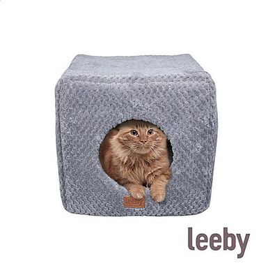 Leeby - Couffin Cube Gris pour Chats - S