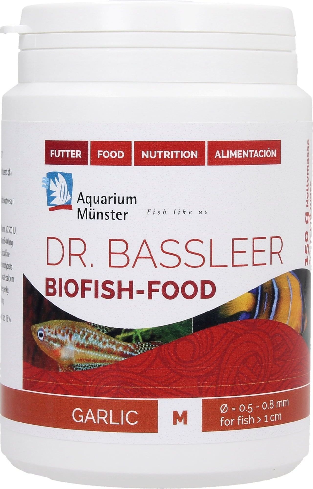 Aquarium M&uuml;nster - Aliment Biofish Food Garlic M - 150g Image num&eacute;ro 1