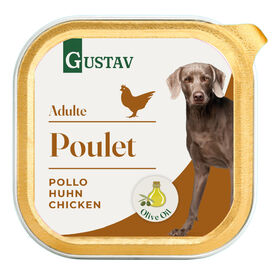 Gustav - Pâtée Adulte au Poulet pour Chiens - 300g