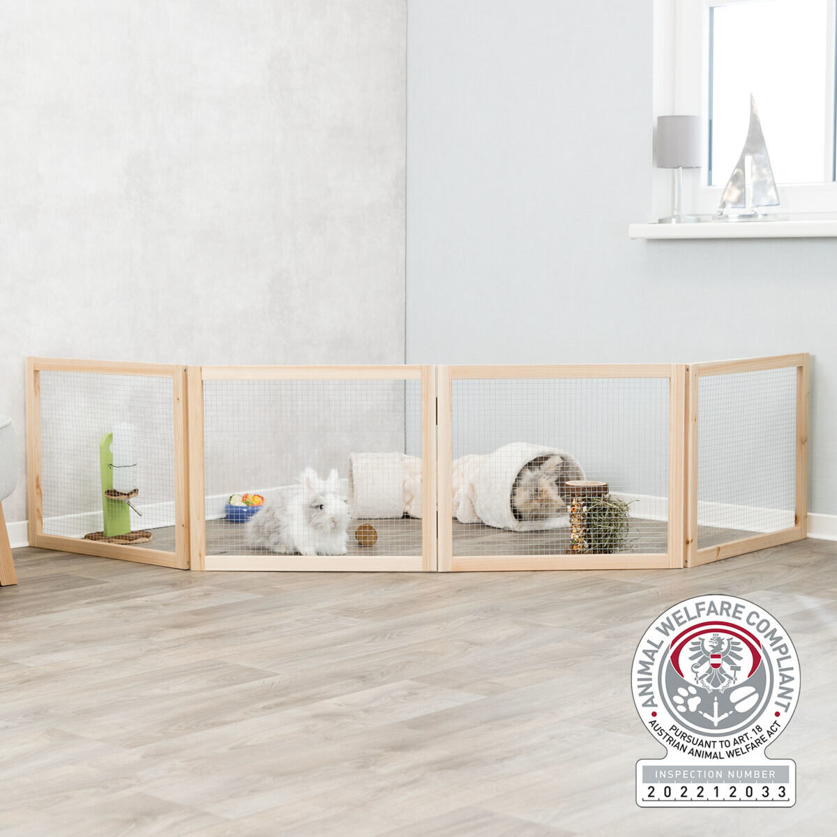 Trixie - Enclos pour int&eacute;rieur, lapins nains, 60&ndash;240 &times; 50 cm Image num&eacute;ro 1