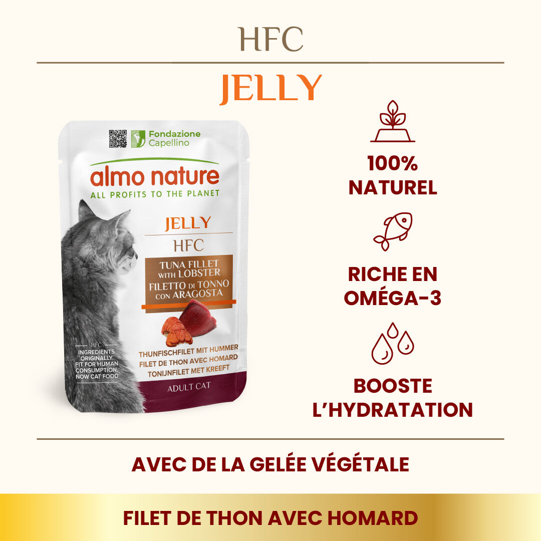 Almo Nature - P&acirc;t&eacute;e Hfc Jelly Filet De Thon Et Homard - 55g Image num&eacute;ro 2