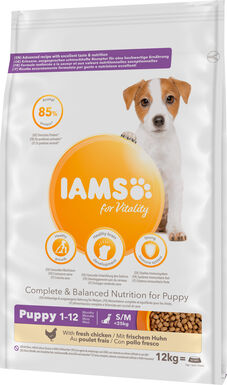 Iams - Croquettes pour Vitalité  Au poulet frais Pour Chiot Petite et Moyenne Race