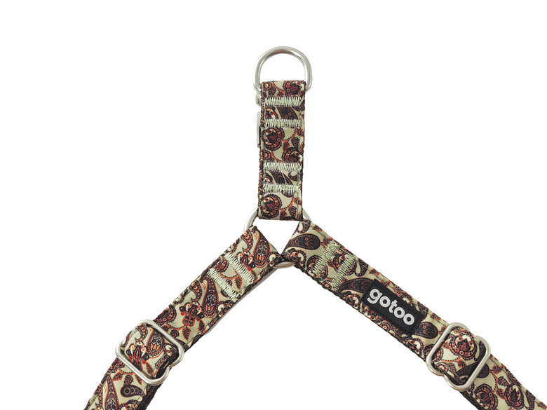 Gotoo - Harnais en Paisley Kahaki pour Chien - XS Image numéro 2 Gotoo - Harnais en Paisley Kahaki pour Chien - XS Image numéro 2