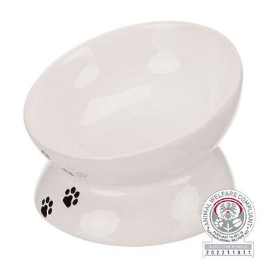 Trixie - Gamelle augmentée en céramique blanc - 0.15 l/13 cm