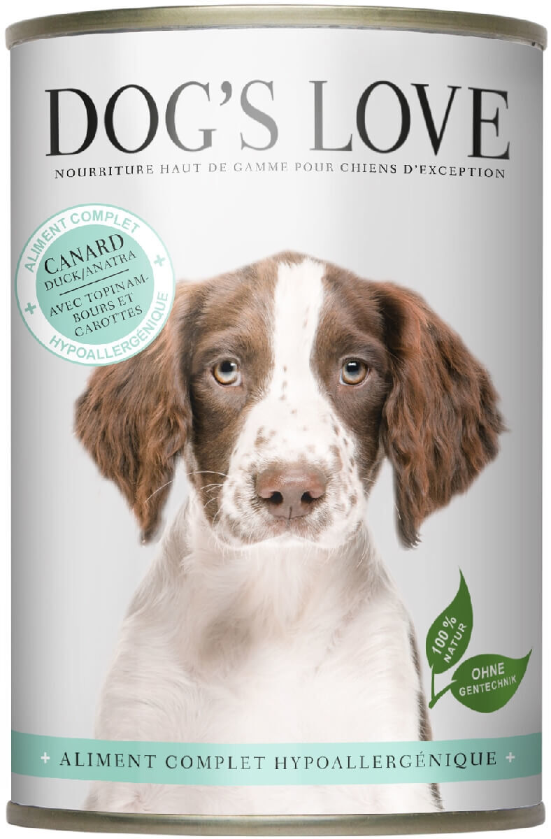 Dog's Love - Boite Menu Hypoallerg&eacute;nique au Canard pour Chiens - 400g Image num&eacute;ro 1