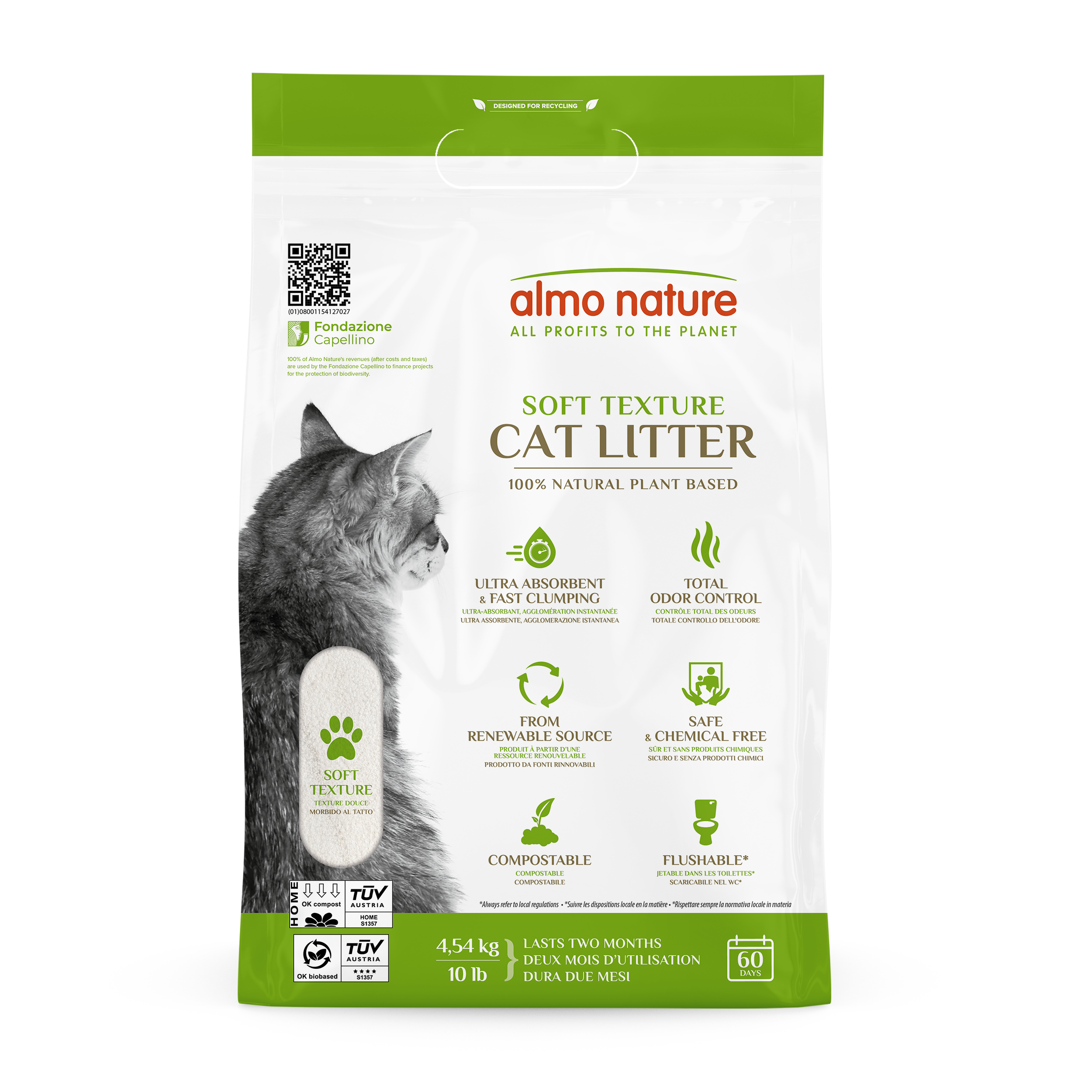 Almo Nature - Liti&egrave;re &Eacute;cologique Cat Litter pour Chats - 2,27Kg Image num&eacute;ro 2