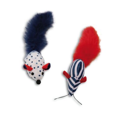 Croci - Jouet Souris avec Plume pour Chats - x2