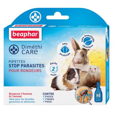 Beaphar - DiméthiCARE pipettes stop parasites pour rongeurs - 6 x 0,75ml