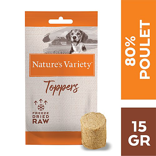 Nature's Variety - Bouch&eacute;es Toppers Freeze au Poulet pour Chiens - 15g Image num&eacute;ro 2