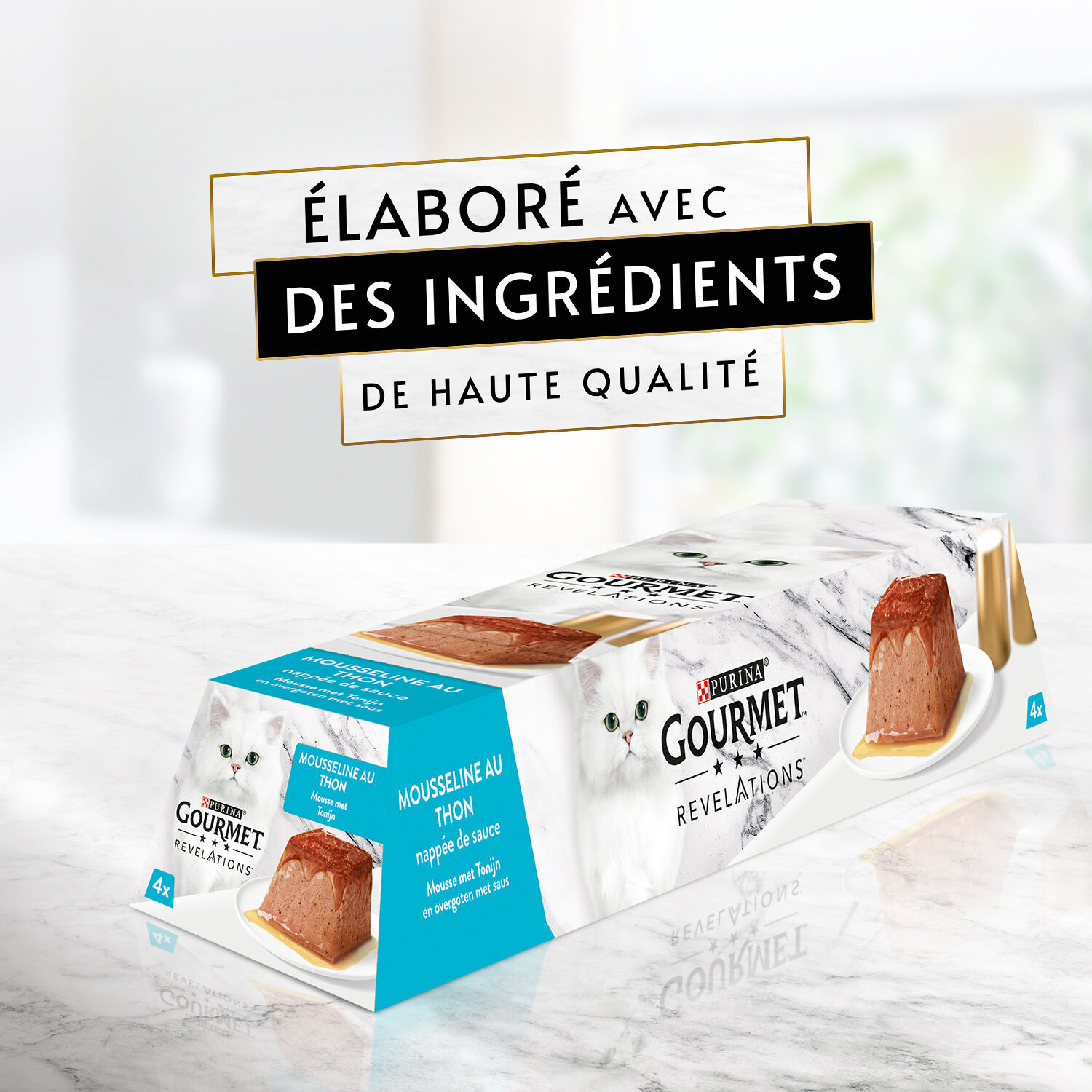 Gourmet - Portions Repas Revelations Mousseline Thon et Saumon pour Chats - 48x57g Image num&eacute;ro 2