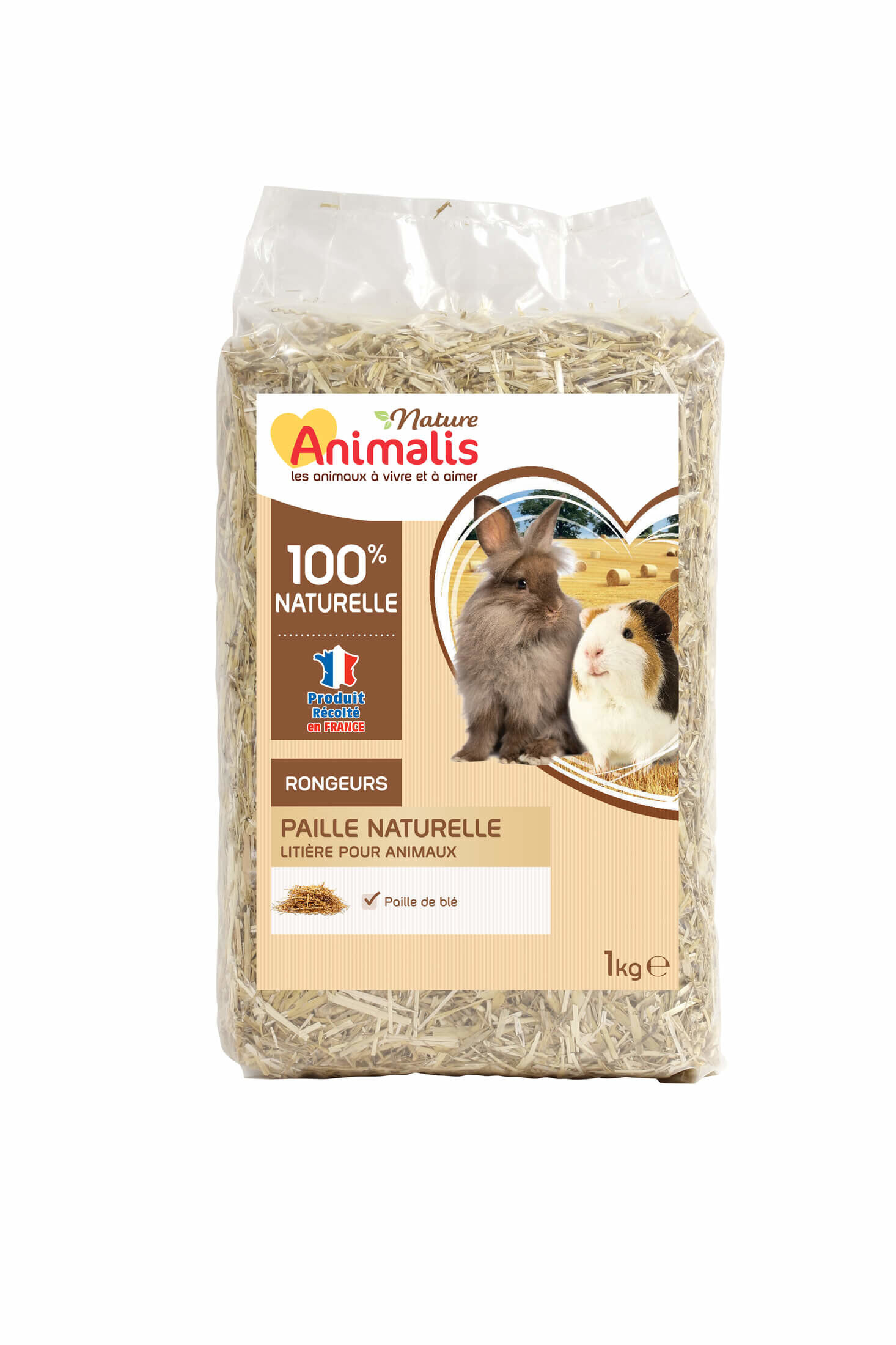 Animalis Nature - Liti&egrave;re Paille Naturelle pour Rongeurs - 1Kg Image num&eacute;ro 1