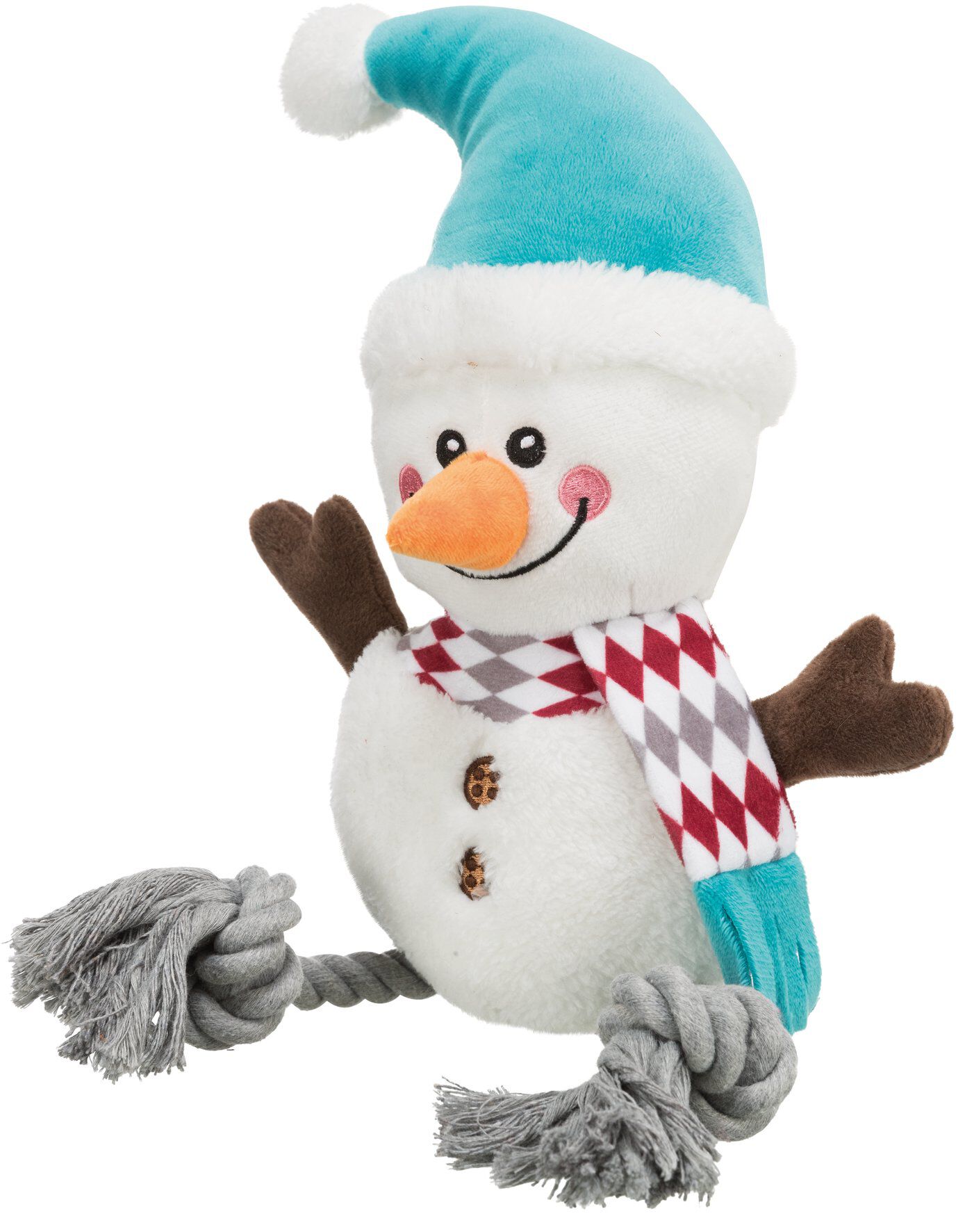 Trixie - Jouet Peluche Bonhomme de Neige pour Chien - 41cm Image num&eacute;ro 2