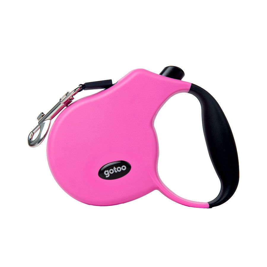 Gotoo - Laisse Enrouleur Rose pour Chien - S Image num&eacute;ro 1