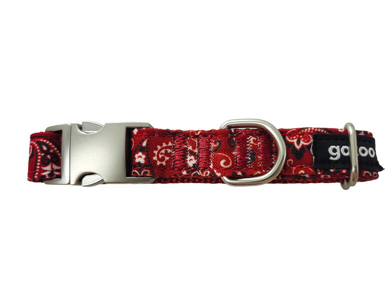 Gotoo - Collier en Paisley Rouge pour chien - XS Image numéro 2 Gotoo - Collier en Paisley Rouge pour chien - XS Image numéro 2