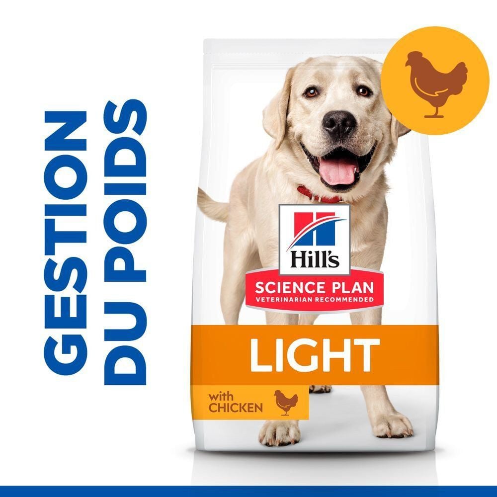 Hill's Science Plan - Adult Light Croquettes Pour Grand Chien Au Poulet  - 18kg Image num&eacute;ro 4
