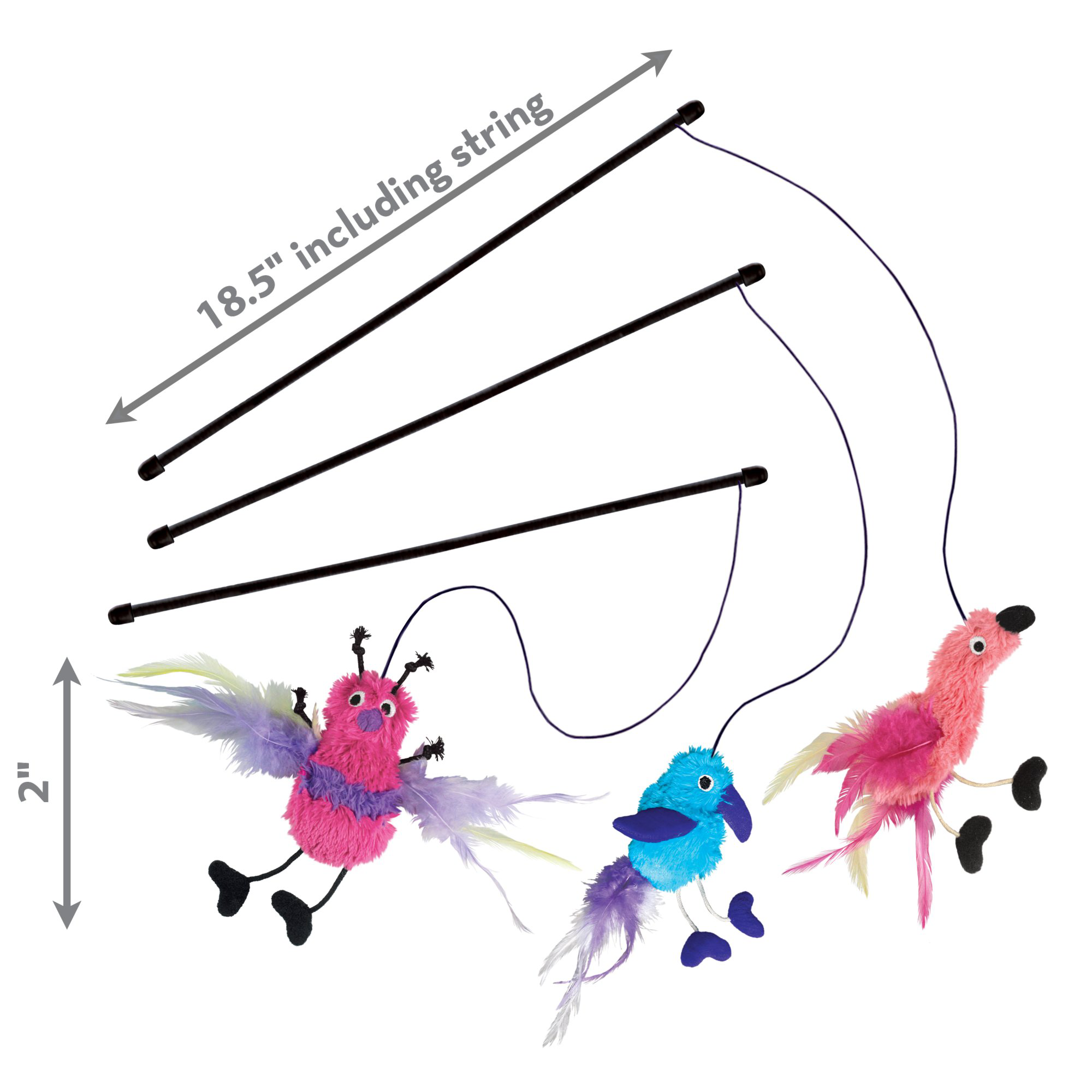 KONG - Jouet Canne &agrave; P&ecirc;che Teaser Feather pour Chats Image num&eacute;ro 3