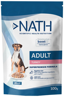 Nath - Pâtée Jelly Immune boost+ Dinde pour Chiens - 100g