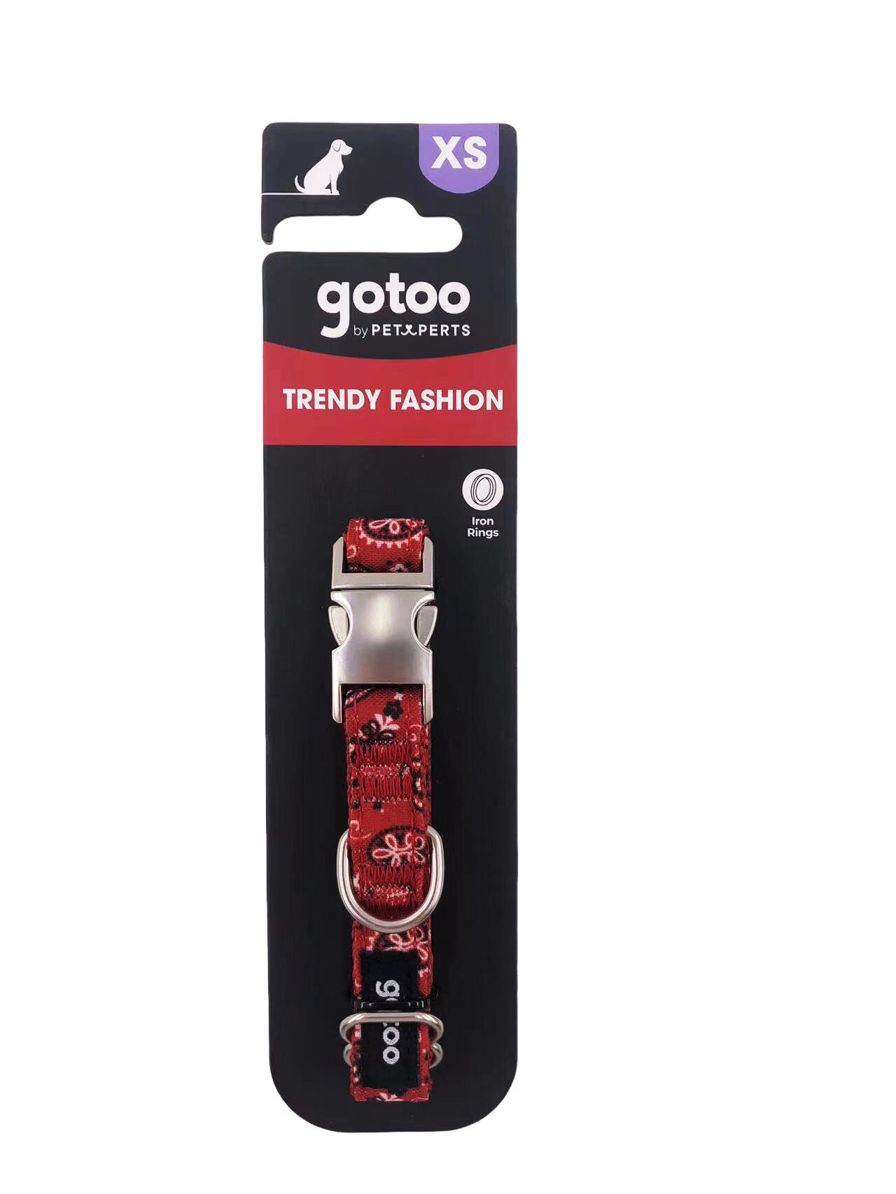 Gotoo - Collier en Paisley Rouge pour chien - XS Image num&eacute;ro 1