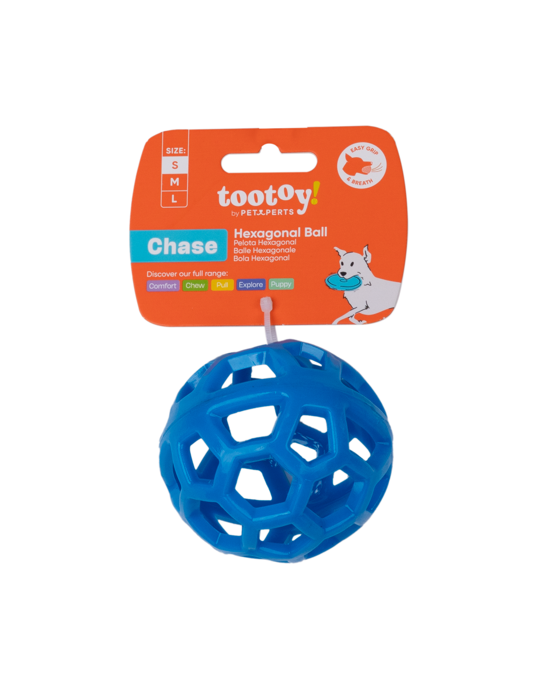 Tootoy! - Balle Hexahole Bleu pour Chiens - S Image num&eacute;ro 1