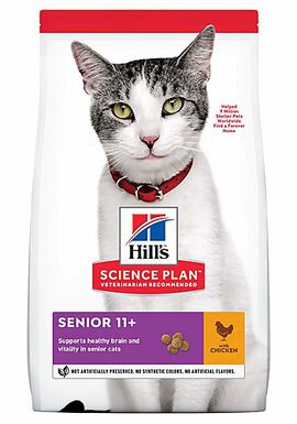 Hill's - Feline Senior 11+ Poulet pour Chat - 1,5Kg
