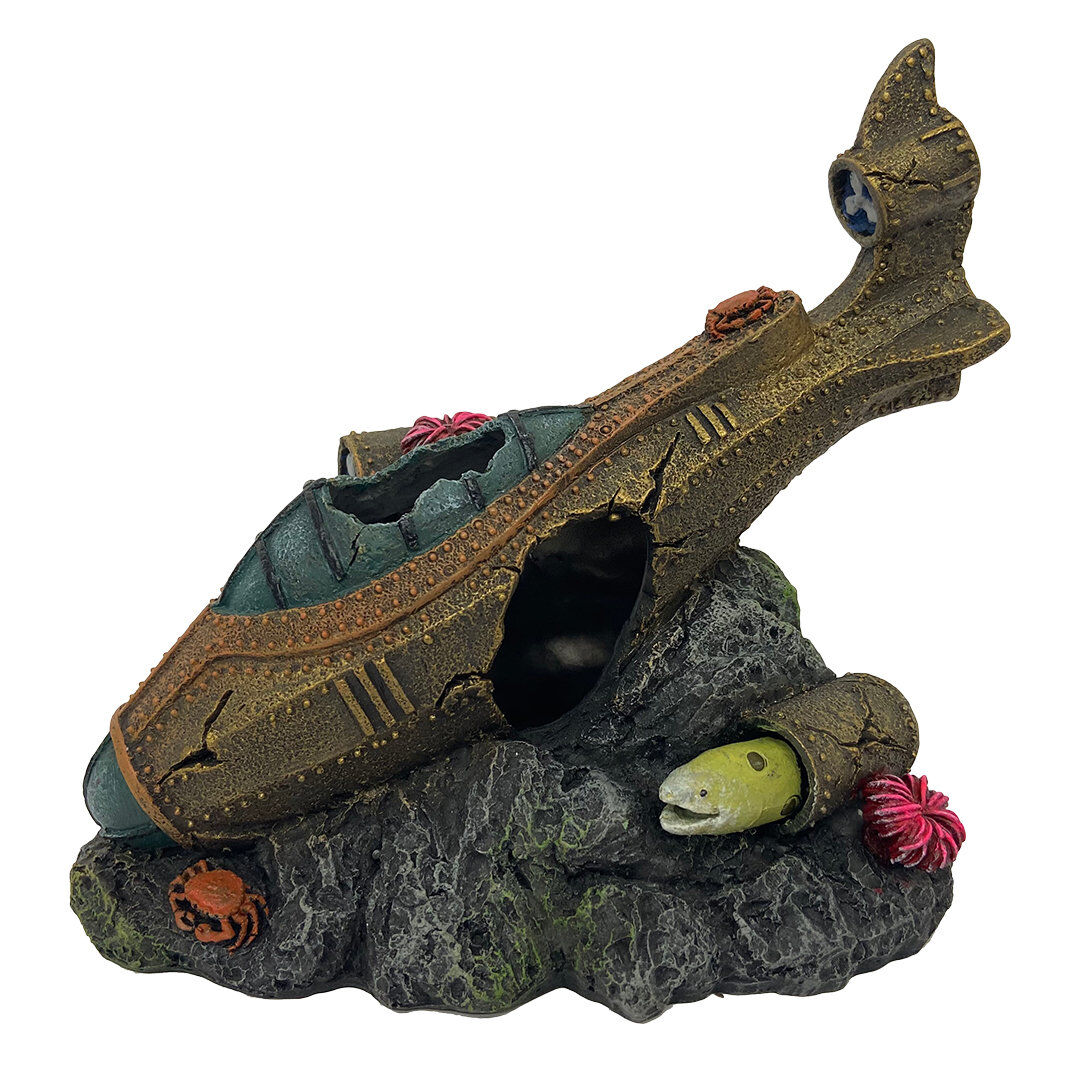 Aquadella - D&eacute;coration Sous-Marin Submerg&eacute; pour Aquarium - S Image num&eacute;ro 1