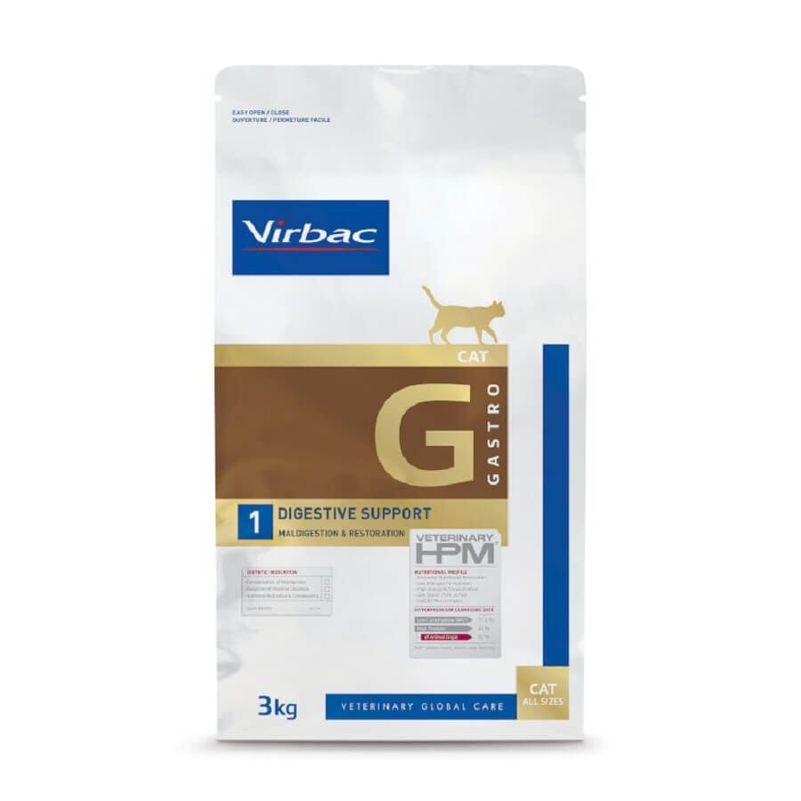 Virbac - Croquettes Veterinary HPM Gastro Digestive Support pour Chats - 3Kg Image num&eacute;ro 1
