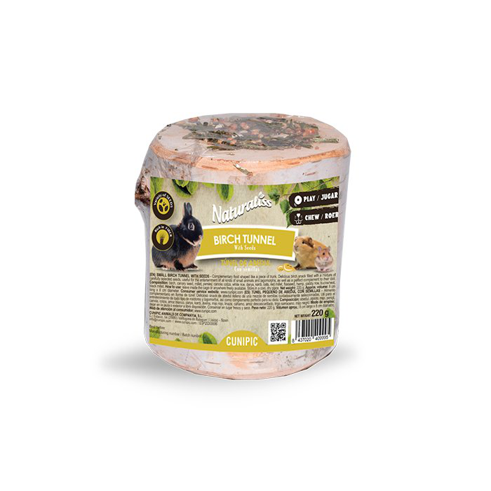 Cunipic - Tunnel Naturaliss Bouleau avec Graines - 220g Image num&eacute;ro 1