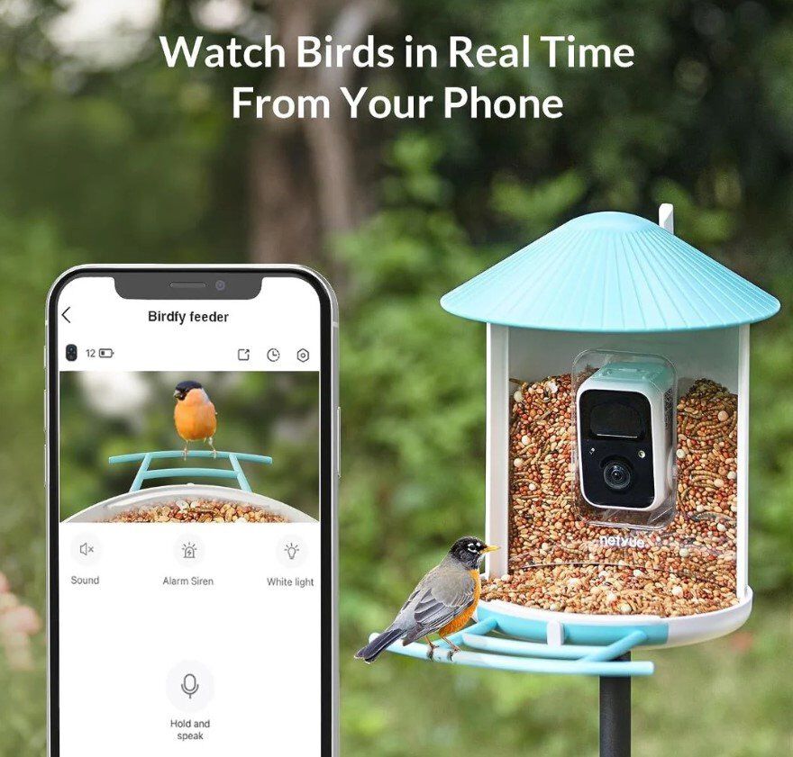 Birdfy -  Mangeoire Intelligente Avec Cam&eacute;ra pour Oiseaux Image num&eacute;ro 3