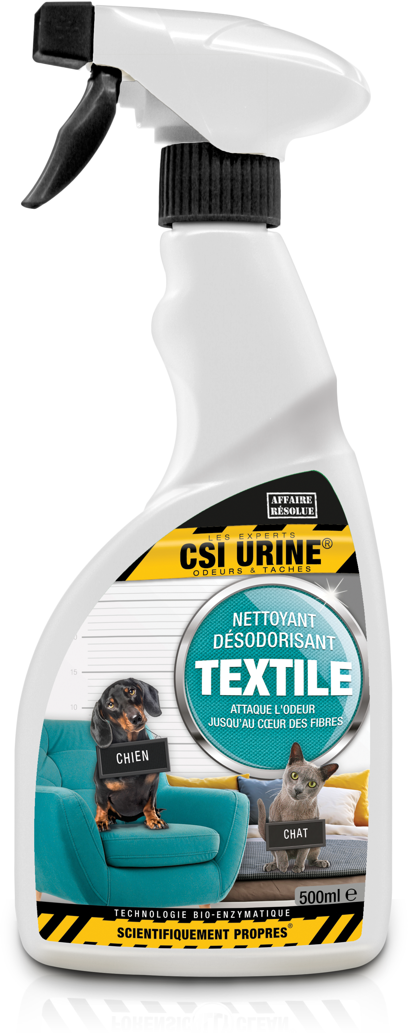 CSI Urine - Nettoyant D&eacute;sodorisant pour Textiles - 500ml Image num&eacute;ro 1