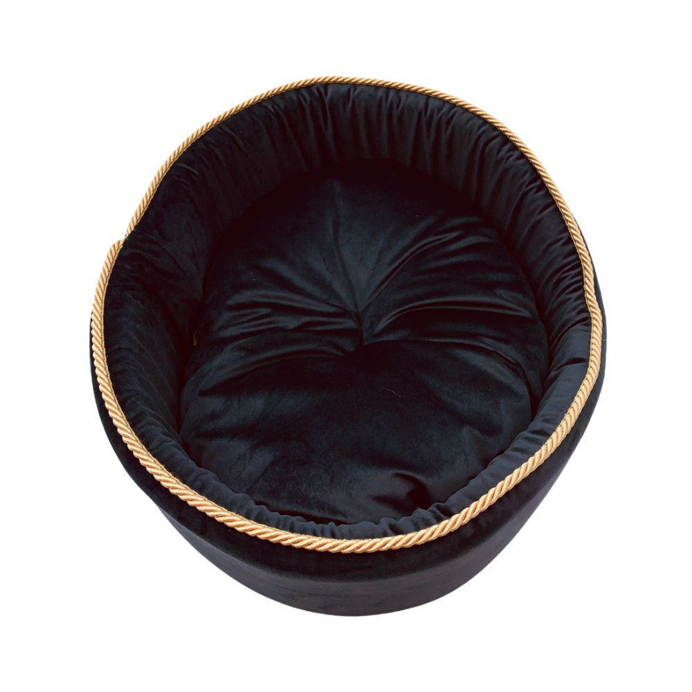 Comme Un Roi - Panier Rond Palace Bleu pour Chien - M Image num&eacute;ro 3