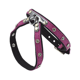 Comme Un Roi - Harnais Cuir So Funky Rose pour Chien